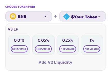 Listing on PancakeSwap - selecting token pair