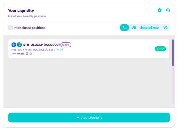 PancakeSwap listing - liquidity